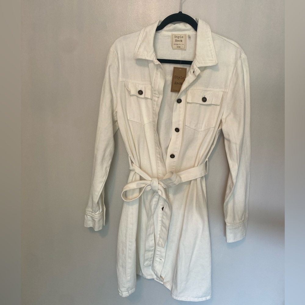 White Denim Dress
